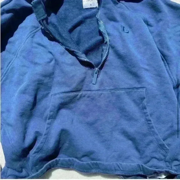 NEW Loungewear Varsity Quarter Zip Sweater Navy Size S - Picture 3 of 8